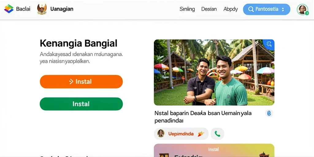 Tampilan awal yang menarik dan interaktif.
