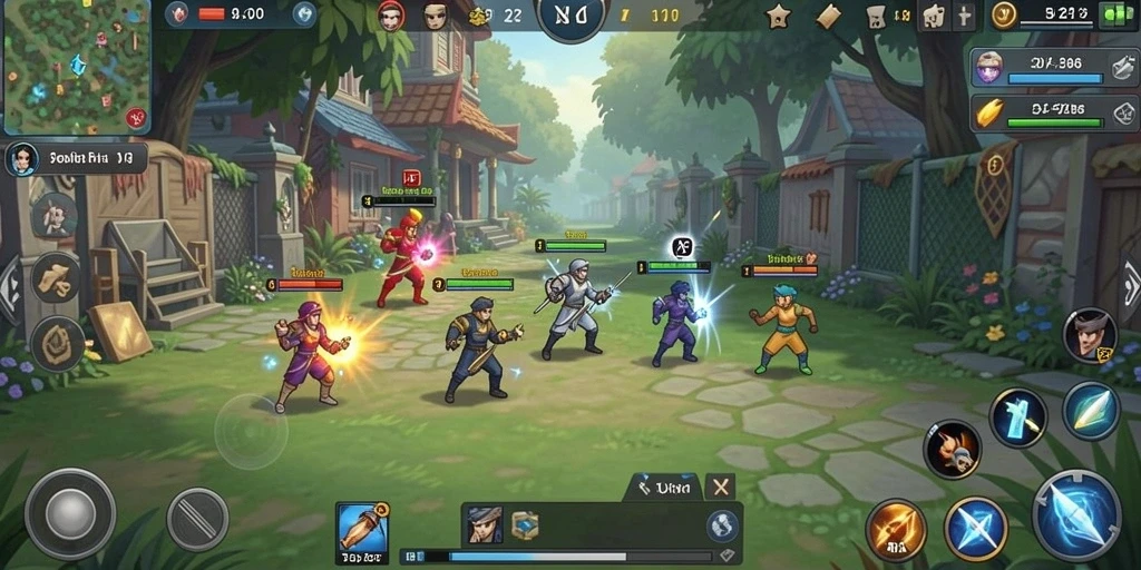 Screenshot menunjukkan karakter utama dalam petualangan menantang.