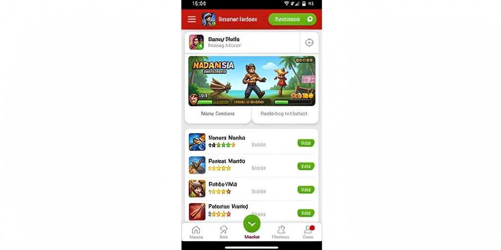 Screenshot menunjukkan tampilan awal game LMBASLOT yang menarik.